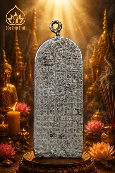 Amulet-dau-chan-phat Amulet Dấu Chân Phật Lp Chao Ma Mặt Trước